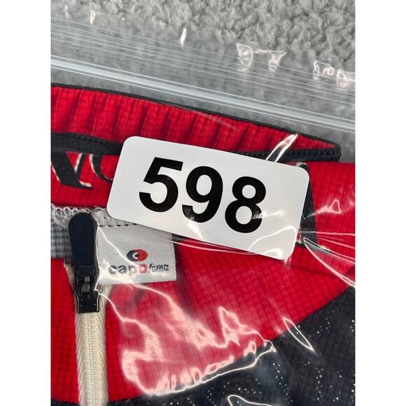 Capo Forma Jersey Mens Large Cycling Full Zip Velo News Red Black Made in Italy - Picture 12 of 12